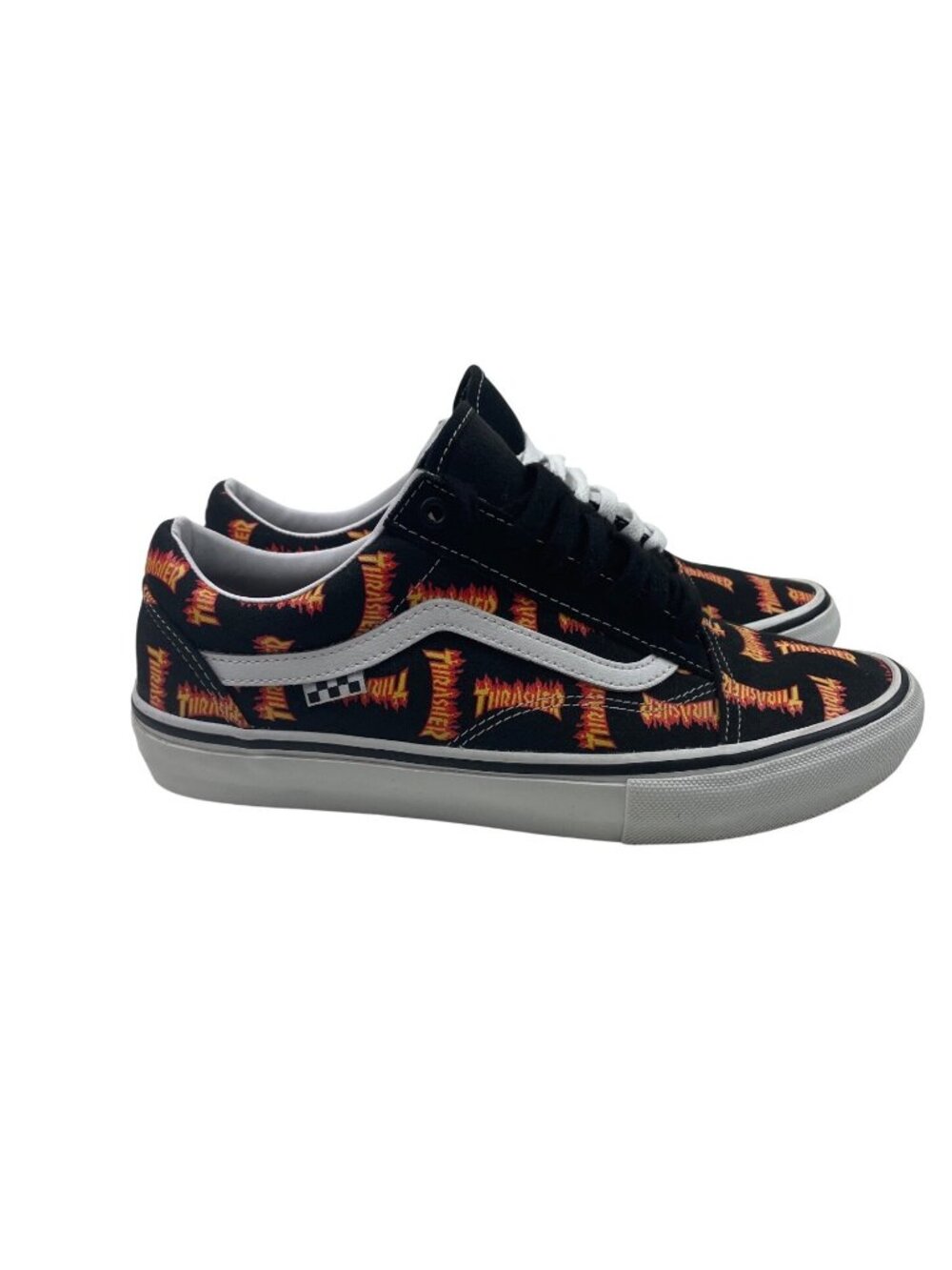 Vans x Thrasher Skate Old School Shoes Black Multi Logo Men’s Size 10 - Picture 2 of 13